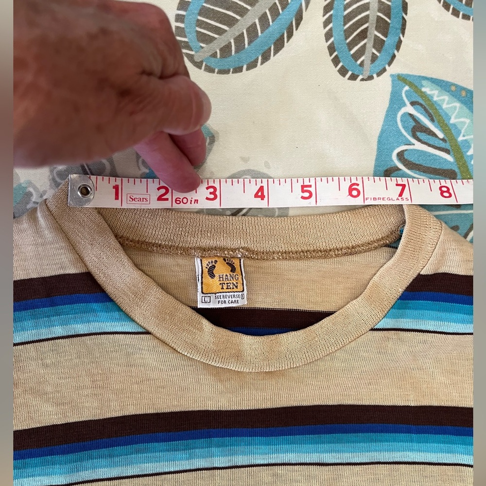 Vintage Hang Ten men’s tee size L. Hard to find pattern - Picture 11 of 13